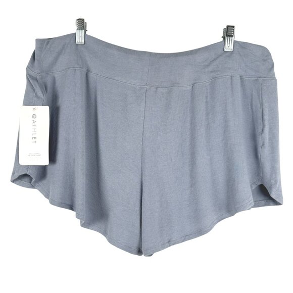 Athleta Well Rested Rib Sleep Short 1X Blue Gray Modal Spandex NWT SS-2083 - Picture 1 of 13